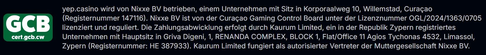 Yep Casino Sicherheit und Lizenzen